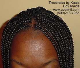 Long Box Braids in NJ, Top view.