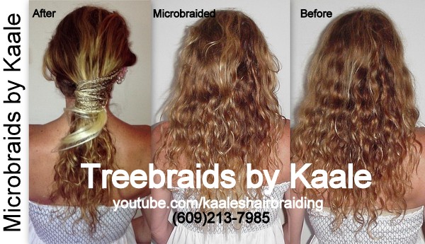 Microbraids and Treebraids by Kaale, Before and After Wall Street Me BraidsOrgasm(SM) 104.