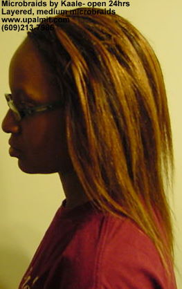 Microbraids, medium sized microbraids in NJ, side view 6.