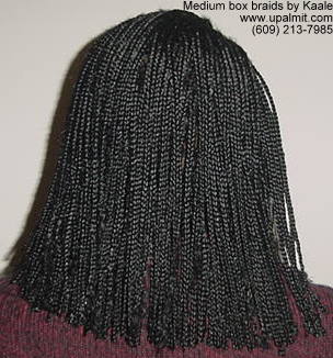 Box braids by Kaale, in NJ- back view.