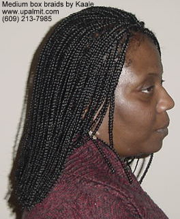 Box braids by Kaale, in NJ- side view.