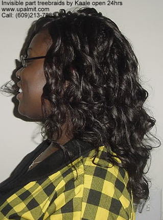 Treebraids by Kaale- curly hair, side view.