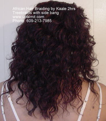 Treebraids with side bang by Kaale- NJ, PA, NY, DE, back view.