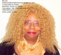 Tree Braids- Cornrows with fluffy Kinky Curly human hair After Front.