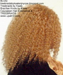 Tree Braids- Cornrows with fluffy Kinky Curly human hair After Right.