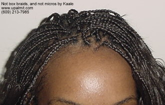 Not box braids styles, not microbraids- Medium Microbraids.