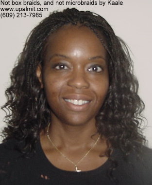 Not box braids styles, not microbraids- Medium Microbraids, front.