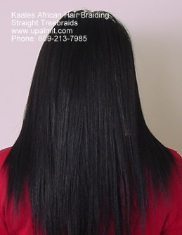 Straight treebraids hair style by Kaale (609) 606-2893.