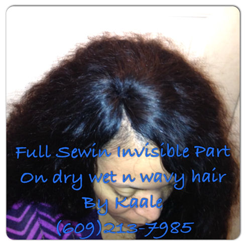 Track hair extensions- Invisible Part on dry wet and wavy human hair.