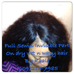 Track hair extensions- sewin by Kaale.