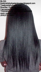 Tree Braids by Kaale- Cornrows with Straight Yaky hair Back2722.