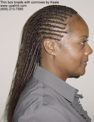 Cornrows cornrow and box braids styles, right side view.