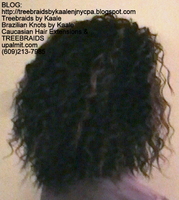 Tree Braids by Kaale, individual treebraids with curly deep bulk hair Right.