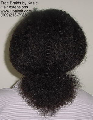 Curly hair extensions- back view 5.