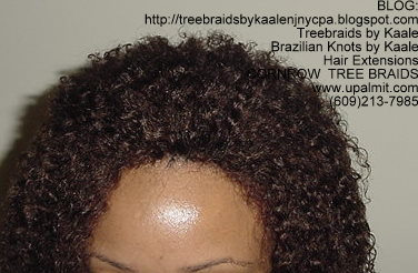 Kinky Curly cornrow Treebraids, Right250.