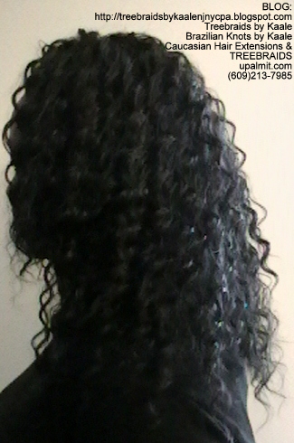 Tree Braids- Cornrows with Deep Bulk human hair, Left2348.