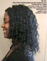 Tree Braids- Cornrows with Kaale brand Wavy human hair, Left2392.