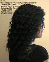 Tree Braids- Cornrows with Kaale brand Wavy human hair, Right2393.