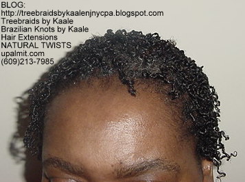 Natural twists with natural kinky, coily hair again Top3006.