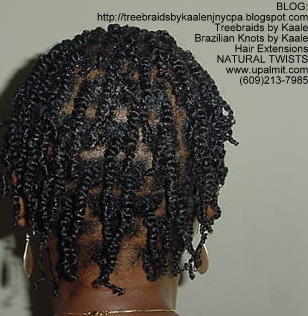 Natural twists with natural kinky, coily hair again 4Back.