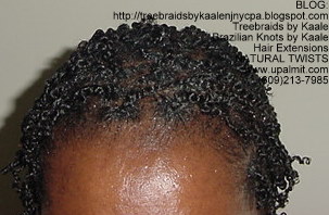 Natural twists with natural kinky, coily hair again 4Top.