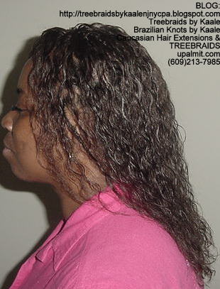 Tree Braids with Wet n wavy human hair 1Pk Left307.