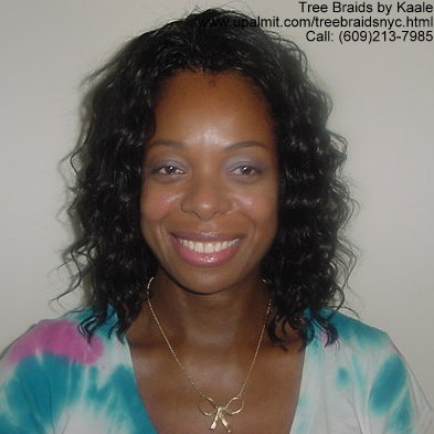 Summer, vacation, and beach loose curly Tree Braids.