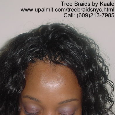 Summer, vacation, and beach loose curly Tree Braids, top view.