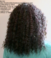 Tree Braids- Cornrows with Wavy Deep Bulk human hair, Back2403.