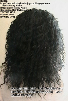 Tree Braids- Cornrows with Wavy human hair, Back2359.