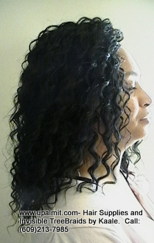 Tree Braids- Cornrows with Wavy human hair, Right2361.