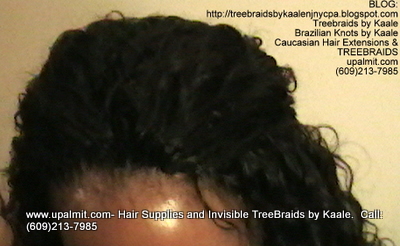 Tree Braids- Cornrows with Wavy human hair Left2307.