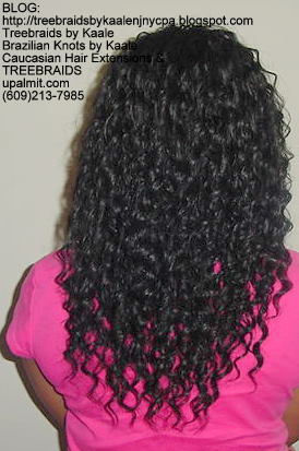 Tree Braids using KAALE Brand Wavy human hair Back310.