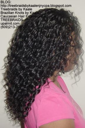 Tree Braids using KAALE Brand Wavy human hair Right311.