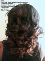 Tree Braids- Cornrows with wavy hair, Back2408.