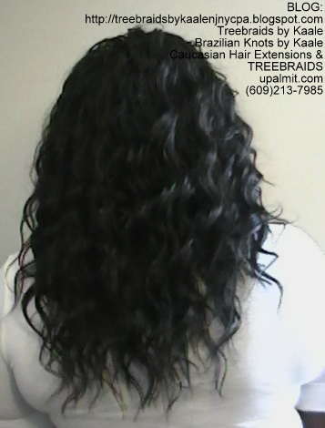 Tree Braids- Cornrows with Wavy human hair Back2296.