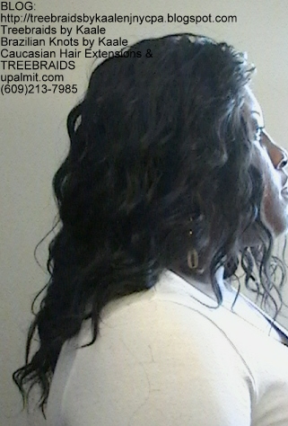 Tree Braids- Cornrows with Wavy human hair Right2298.