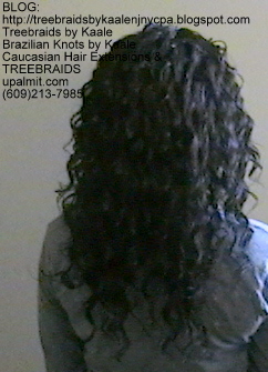 Tree Braids Wavy human hair Back342.