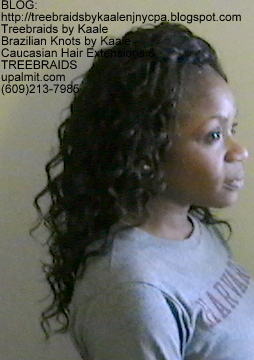 Tree Braids Wavy human hair Right344.