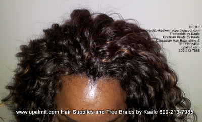 Tree Braids- Cornrows with Wavy human hair Top2303.