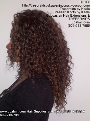 Tree Braids- Cornrows with Wavy human hair Left2301.