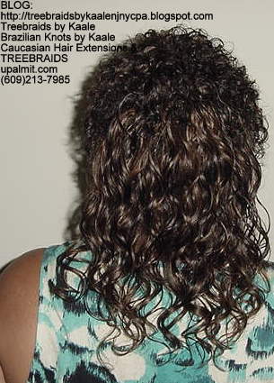 Treebraids with Wavy human hair Back2185.