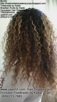 Tree Braids- Cornrows with wavy human hair, Left2356.