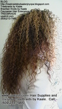 Tree Braids- Cornrows with wavy human hair, Right2357.