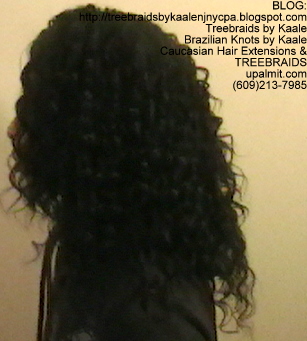 Tre Braids- with wavy human hair Left2249.
