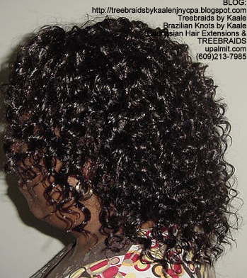 Tree Braids using Wavy human hair Left315.