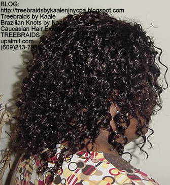 Tree Braids using Wavy human hair Right316.