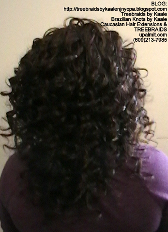 Tree Braids- Cornrows with Wavy human hair, Back2339.