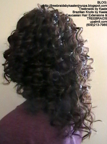 Tree Braids- Cornrows with Wavy human hair, Left2340.