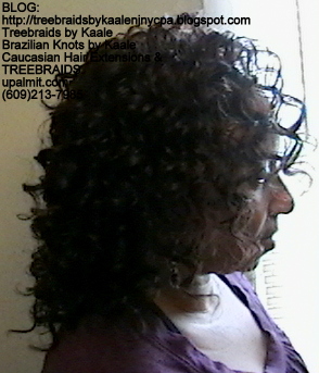 Tree Braids- Cornrows with Wavy human hair, Right2341.